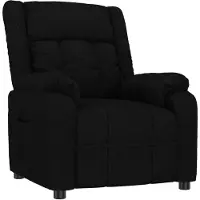 vidaXL Fauteuil relax noir tissu