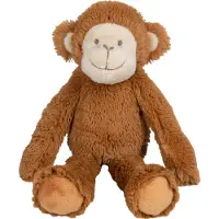 Happy horse Doudou singe Micha 28cm - marron - peluche douce