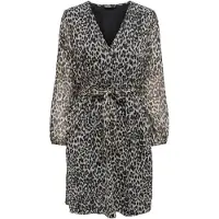 ONLY Robe 'ONLCera' crème / gris foncé / noir