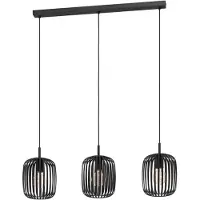 Eglo Lampe à suspendre ''Romazzina'', 3-flamme, E27, acier, noir, 110x20x90cm