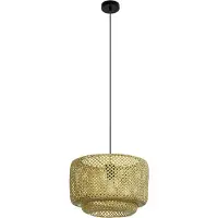 Eglo Lampe suspendue Hettonle avec abat-jour en rotin