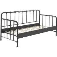 Vipack BRONXX Lit de jour avec surface de couchage 90 x 200 cm noir mat