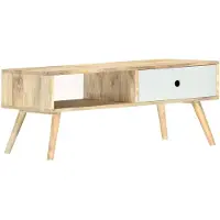 vidaXL Table basse 90x50x40 cm Bois de manguier massif
