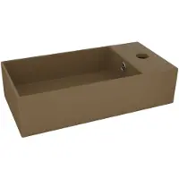 vidaXL Lavabo de salle de bains avec trop-plein Céramique Crème Mat
