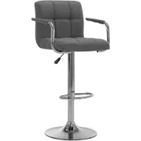 vidaXL Tabouret de bar gris clair tissu