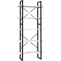 vidaXL Bibliothèque à 5 niveaux Blanc 80x30x175 cm Bois de pin