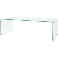 vidaXL Couchtisch Heart Glass 98x45x30 cm Transparent