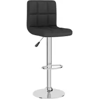 vidaXL Tabouret de bar "Höringen" en tissu noir. Dimensions (L/H/P) 40x111x47 cm