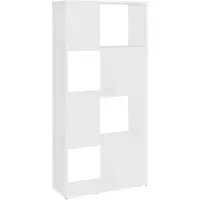 vidaXL Bibliothèque/Séparateur de pièce blanc bois d'ingénierie
