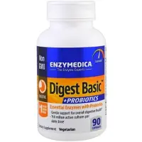 Enzymedica Digest Basic + Probiotics, Enzymes digestives avec probiotiques, 90 gélules