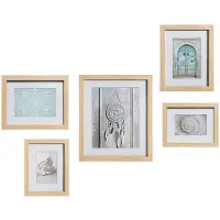 Atmosphera Set de 5 cadres naturels ethniques
