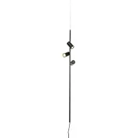QAZQA Suspension noire avec interrupteur au pied 3 lumières - Jeana Luxe