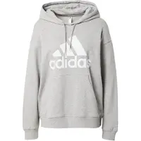 Adidas Femmes, Pull-over, Übergrosser Hoodie aus French Terry mit grossem Logo von Essentials, Argent, Gris, (XS)