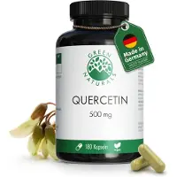 Heilpflanzenwohl GmbH GREEN NATURALS Quercétine 500 mg hautement dosé, 180 capsules