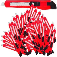 Deuba Lot de 100 cutters orange et noir lames sécables 9mm