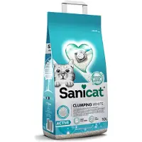 Sanicat Clumping White Active savon de Marseille litière pour chat