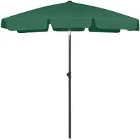 vidaXL Parasol de plage vert 180x120 cm