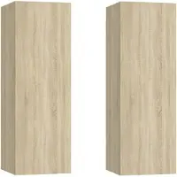 vidaXL Armoires TV 2 pcs. chêne Sonoma 30,5x30x90 cm Bois composite