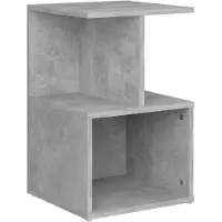 vidaXL Table de chevet gris béton 35x35x55 cm bois d'ingénierie