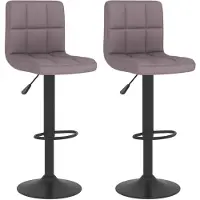 vidaXL Tabouret de bar 2 pcs. Tissu taupe