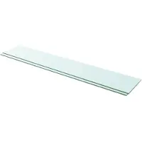 vidaXL Panneaux d'étagère 2 pcs Verre Transparent 110 x 20 cm