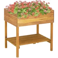 vidaXL Jardinière surélevée 78,5x58,5x78,5 cm Bois massif d'acacia