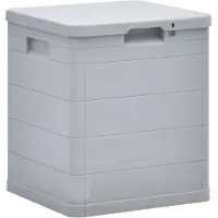vidaXL Boîte de rangement de jardin 90 L Gris clair