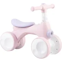 Momi Bicyclette avec lumières, son et diffuseur de ballons Tobis, rose,
