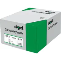 Sigel DIN-Computer paper - Perforé - 152.4 x 240 mm - 56 g/m² - 1200 feuille(s) papier uni