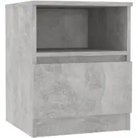 vidaXL Table de chevet gris béton 40x40x50 cm bois d'ingénierie