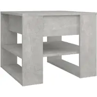 vidaXL Table basse gris béton 55,5x55x45 cm Bois composite