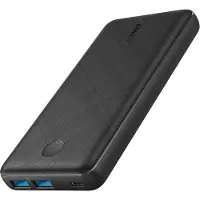 Anker Powerbank - Capacité de 20 000 mAh, USB-C PD & PowerIQ - Noir