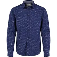 Tom Tailor Printed 1034883 Long Sleeve Shirt Bleu L Homme