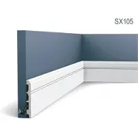 ORAC Plinthe Profil de décoration Decor SX105 LUXXUS Protection de câble antichoc Moulure 2 m