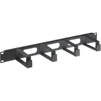 Intellinet Gestion de câbles pour armoires 19Z 48,3 cm 1 UH Pour un câblage ordonné noir 4 grands anneaux en plastique