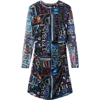 Desigual Robe courte VEST_LETTERING femmes - Multicolore - EU XL