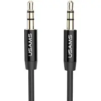 Usams Adaptateur jack audio 3,5m 3,5m 1m czarnyblack YP101 YP01 (1 m, Câble AUX)