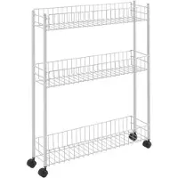 Metaltex 341433014 Chariot polyvalent Fino, 3 étages, blanc