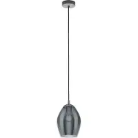 Eglo Estanys, Noir, Nickel, Noir, Transparent, Acier, Verre, Rond, Intérieur