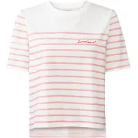 LASCANA T-shirt rose pastel / rouge / blanc