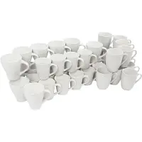 Creativ Company Assortiment de tasses en vrac, 48 pièces, Tasse, Blanc