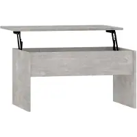 vidaXL Table basse gris béton 80x50,5x41,5 cm Bois composite