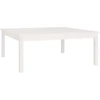 vidaXL Table basse blanche 100x100x40 cm pin massif
