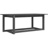 vidaXL Table basse Gris 110x55x45 cm Pin massif