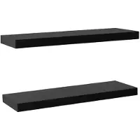 vidaXL Étagères murales flottantes 2 pcs Noir 80x20x3,8 cm