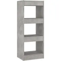 vidaXL Bibliothèque/séparateur de pièce gris béton bois d'ingénierie