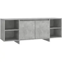 vidaXL Armoire TV gris béton 130x35x50 cm Bois composite