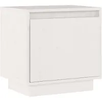 vidaXL Table de chevet Blanc 40x30x40 cm Bois de pin solide