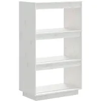 vidaXL Bibliothèque/Séparateur de pièce Blanc 60x35x103 cm Pin massif