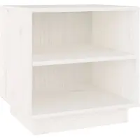 vidaXL Table de chevet Blanc 40x34x40 cm Bois de pin solide